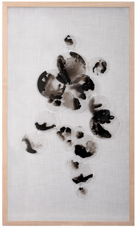 Панно настенное "Капли росы 2" чёрное