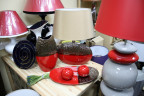 Декоративная лампа в двухцветном исполнении из керамики