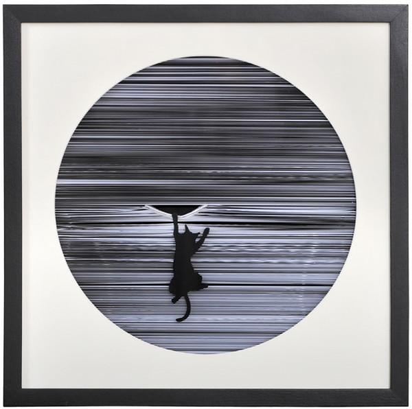 Панно чёрно-белое "Кошачья шалость"