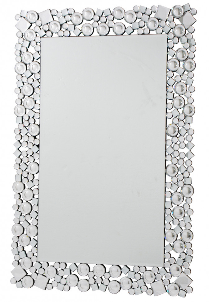 Зеркало прямоугольное с декоративными кристаллами
