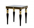Кофейный столик чёрный с золотым декором