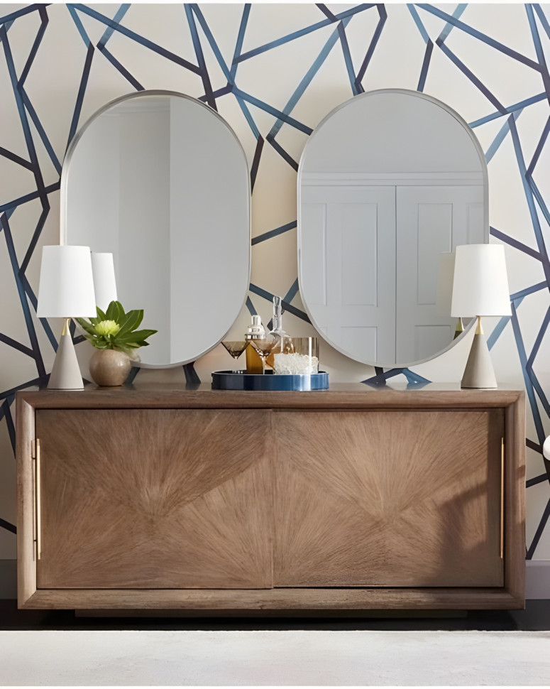 Зеркало в раме Аманда серебро