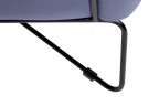 Кресло голубой велюр с чёрными опорами