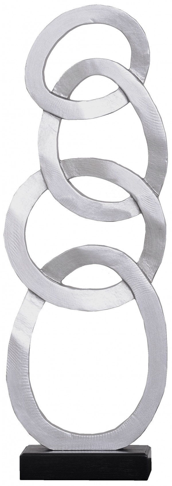 Скульптура серебристая "4 кольца 2"
