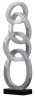 Скульптура серебристая "4 кольца 2"