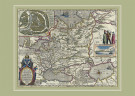 Карта России с гравюры Гесселя Герритса без багета