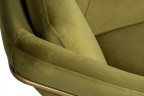 Кресло оливковый велюр с золотыми опорами