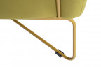 Кресло оливковый велюр с золотыми опорами