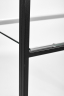Консоль 1043-CB черный муар, прозрачное стекло