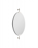 Зеркало настенное круглое серебристое Олеан