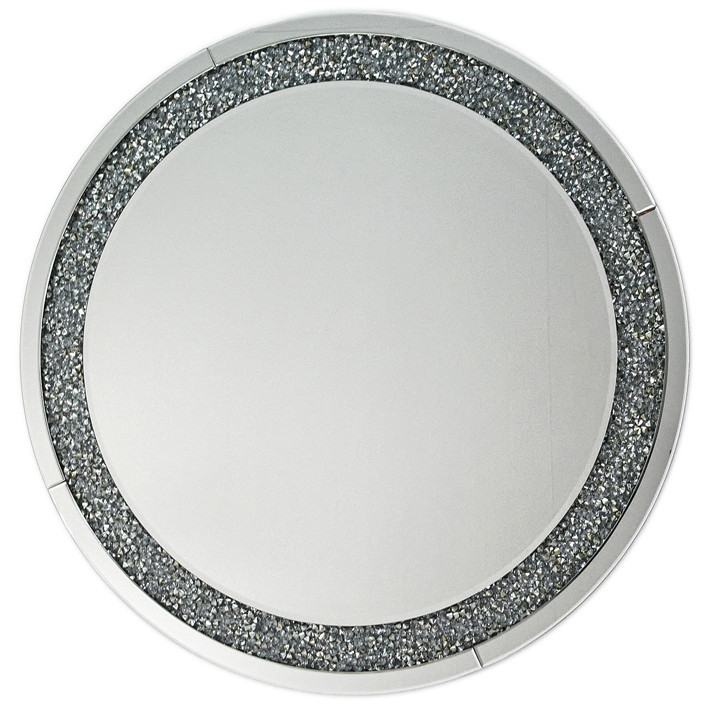 Зеркало круглое с кристаллами в раме