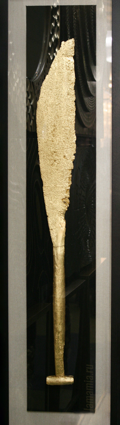 Настенное панно "Рулевое весло 1" золотое