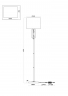 Напольный светильник (торшер) Freya FR1007FL-01BS латунь серии Riverside, абажур белый