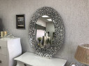 Зеркало овальное с декоративными кристаллами