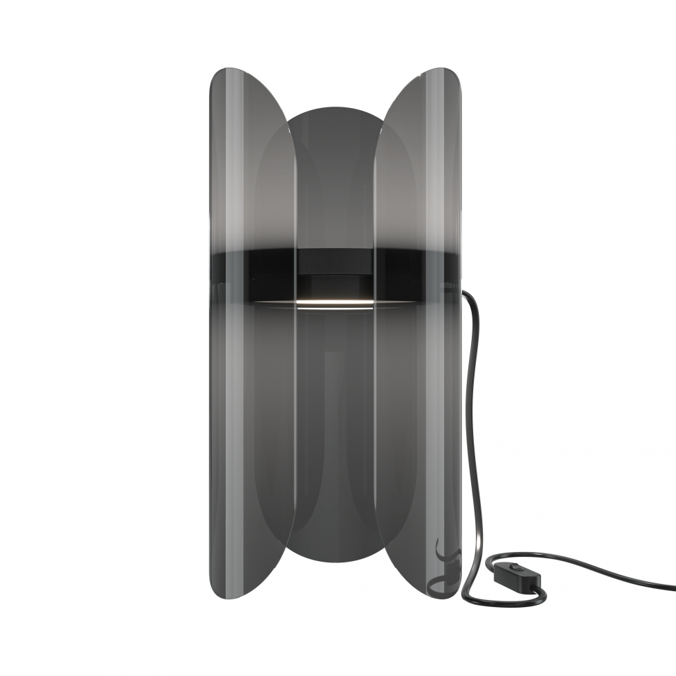 Настольный светильник Maytoni MOD416TL-L6BR3K чёрный серии Insight, абажур прозрачный