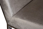 Стул барный светло-серый с хромированным декором