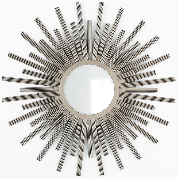 Зеркало декоративное в серебристой металлической раме