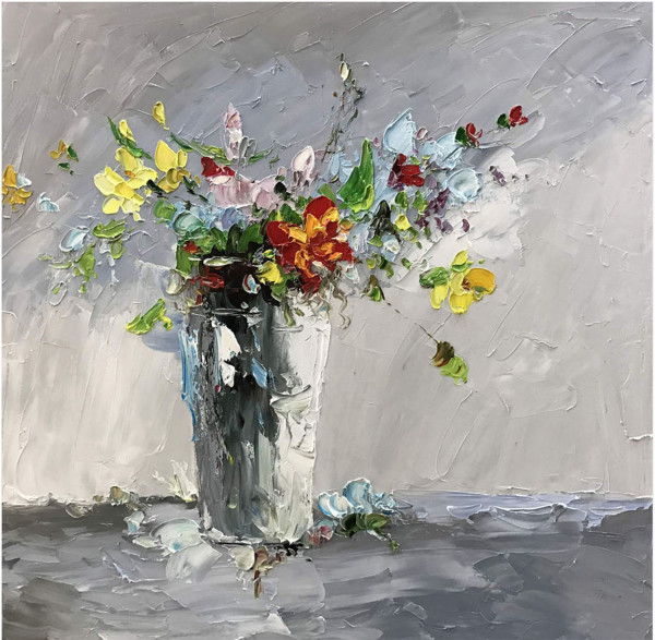 КАРТИНА МАСЛОМ Осенний букет 80*80 см.