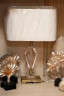 Лампа настольная стеклянная с белым абажуром, 22-88232