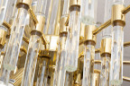 Люстра La Scala золото и прозрачное стекло