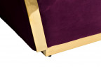 Диван фиолетовый трёхместный с золотым кантом