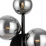 Настенный светильник (бра) Maytoni MOD545WL-03B чёрный серии Dallas, абажур дымчатый