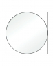 Зеркало круглое в чёрной квадратной раме Минклер