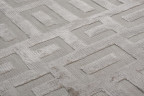 Ковер рельефный с геометрическим рисунком Maroc Overcast вискоза 100% 75-MC-03 серо-бежевый