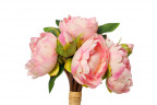 Букет розовых пионов 30см (12)