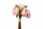 Букет розовых пионов 30см (12)