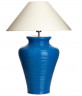 Лампа синяя настольная из керамики