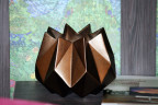 Ваза керамическая многоугольной формы, высота 18 см