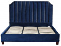 Кровать синяя велюровая двуспальная