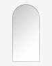 Зеркало напольное арочной формы Савона в чёрной тонкой раме