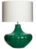 Лампа зелёная настольная из керамики