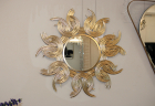 Зеркало декоративное Солнце с металлической рамой