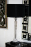 Лампа стеклянная с чёрным абажуром