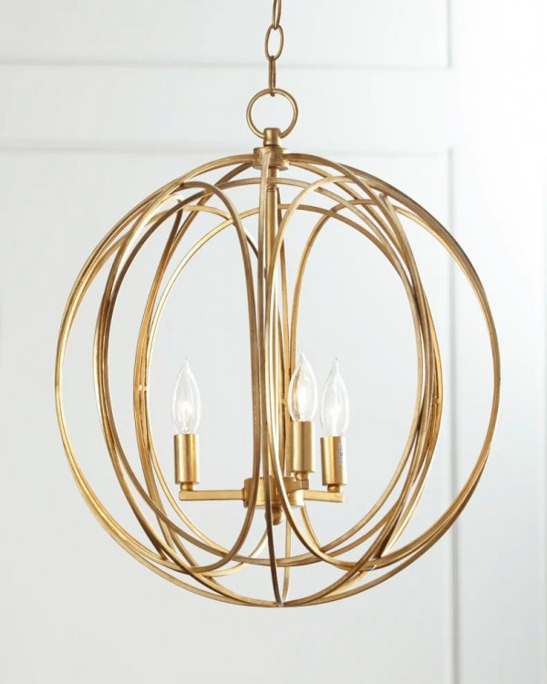 Большая золотая люстра Килиан