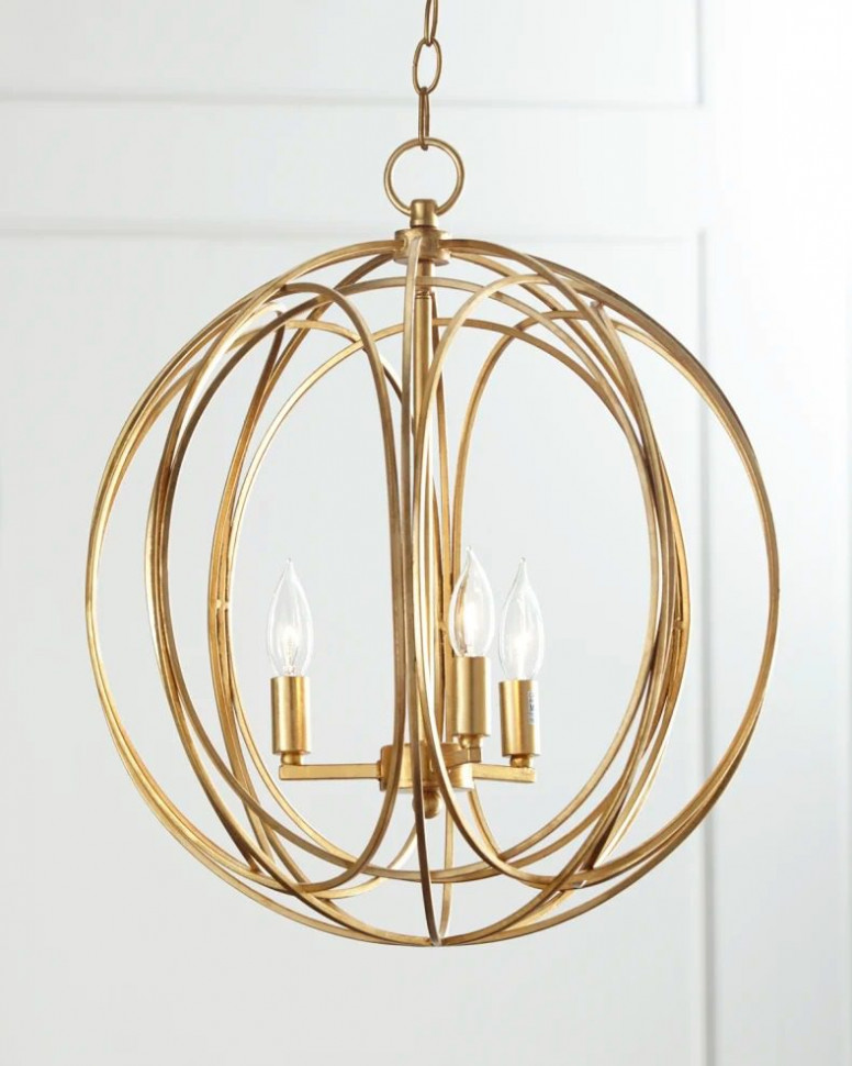 Большая золотая люстра Килиан