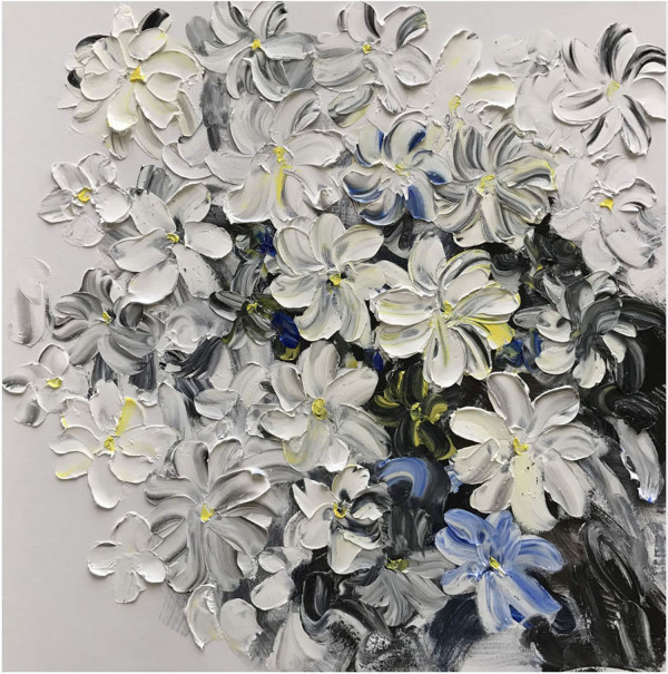 КАРТИНА МАСЛОМ Привлекательные Лилии 100*100 см.