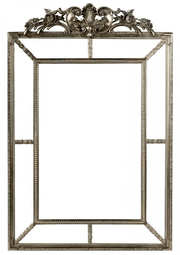Зеркало в серебристой раме стиля ренессанс