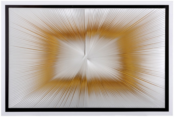 Настенное панно "Иллюзия жёлто-белая"