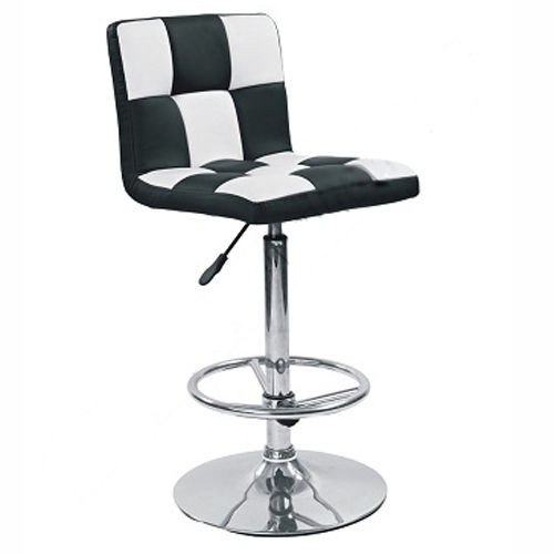 Барный стул KRUGER шашка (черно-белый)      