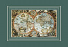 Большая карта Мира в багете