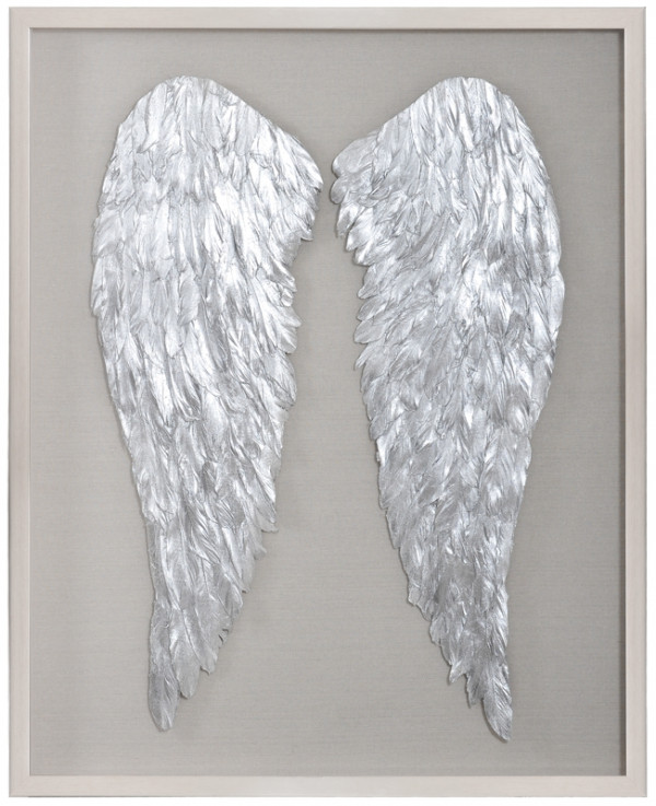 Панно в раме "Крылья серебряные"