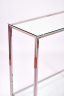 Консоль 1083-CS серебряная, прозрачное стекло