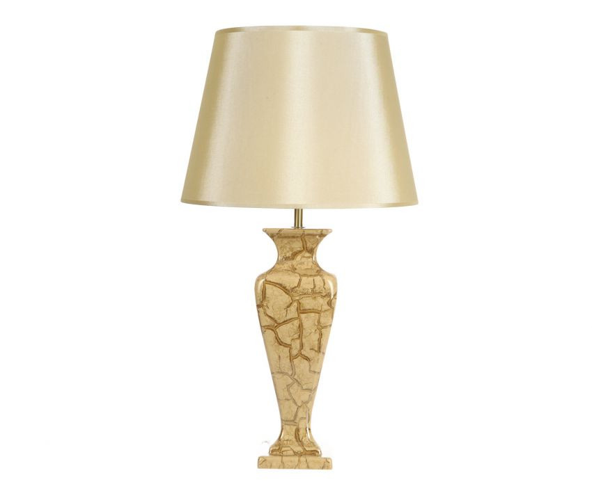 Лампа керамическая с имитацией камня, бежевая