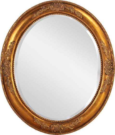 Зеркало овальное в классической золотистой раме
