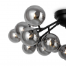 Потолочный светильник Maytoni MOD545CL-20B матовый чёрный серии Dallas, абажур дымчатый